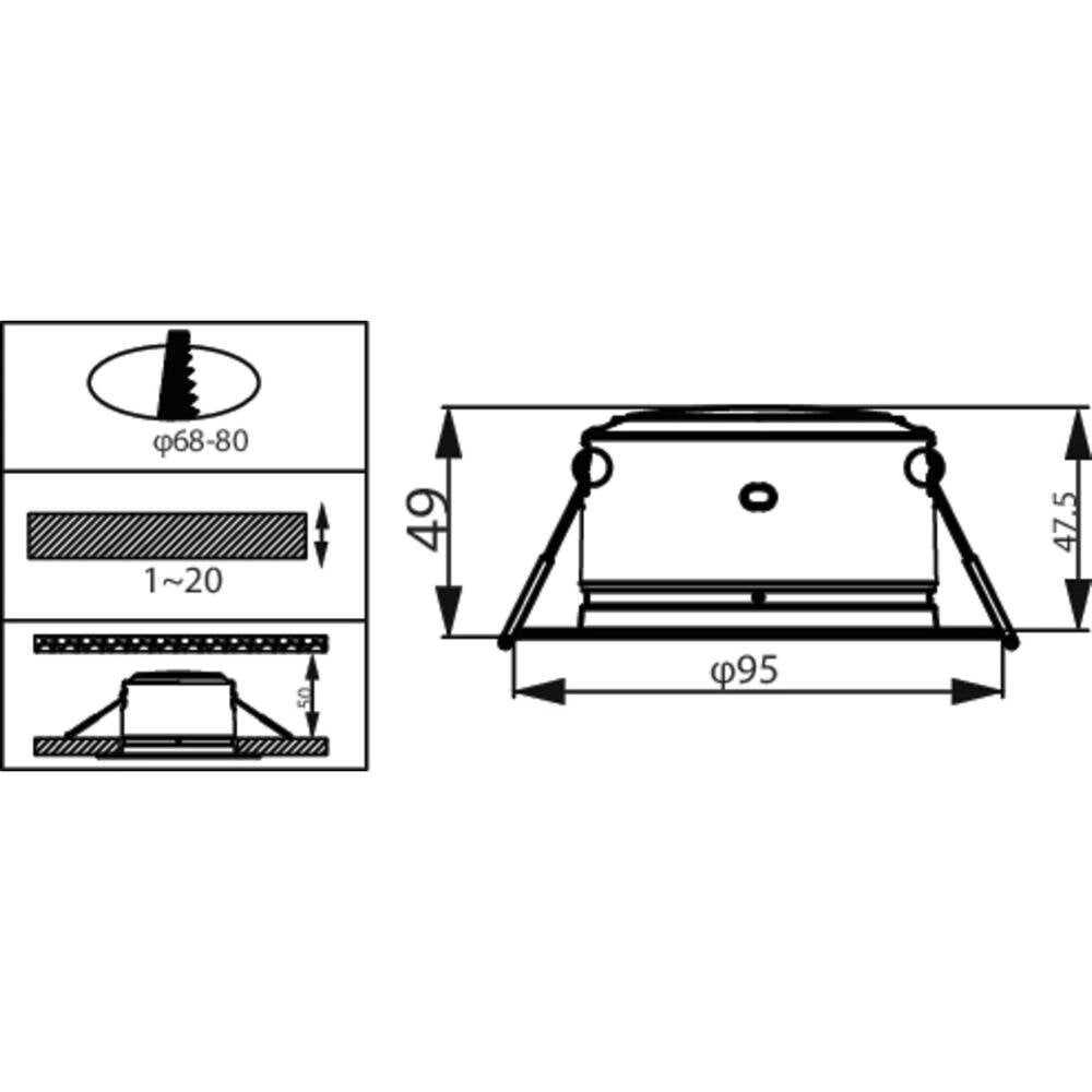 LED-spot Diamond Cut in wit 2W 180lm 4000K