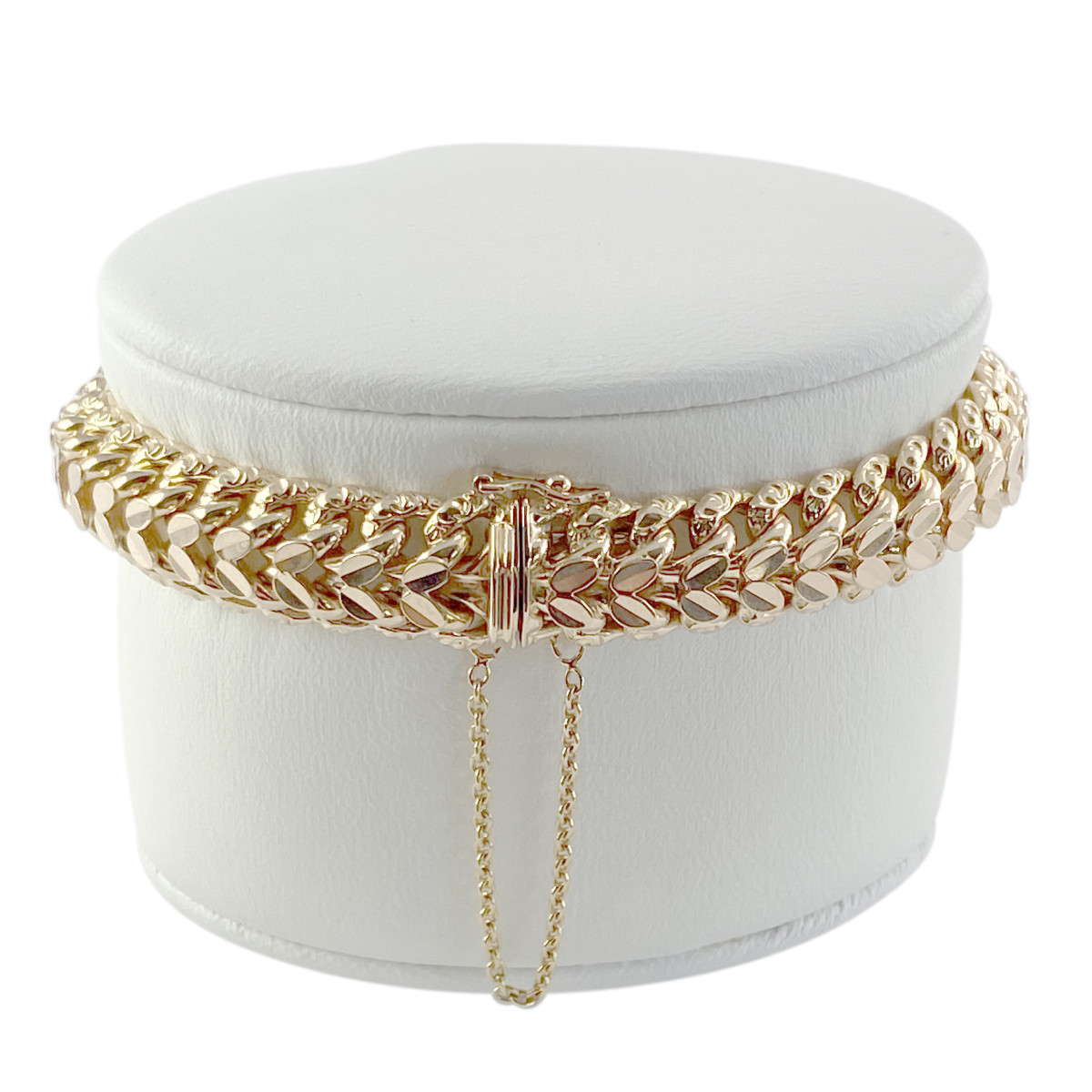 Bracelet d'occasion or 750 jaune maille fantaisie 19 cm