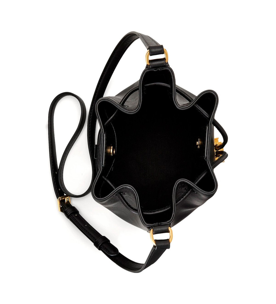 Bolsa de couro Ralph Lauren Andie, preta
