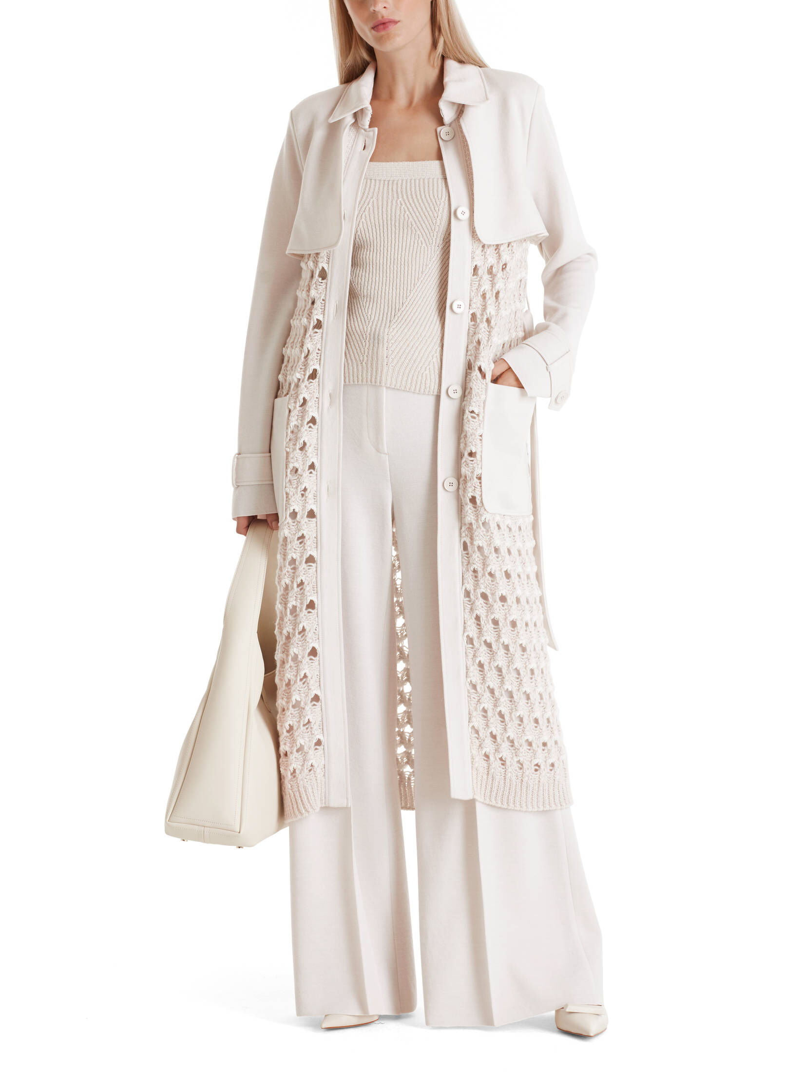 Marc Cain| Damen Strickmantel mit Wolle, Kaschmir und Seide