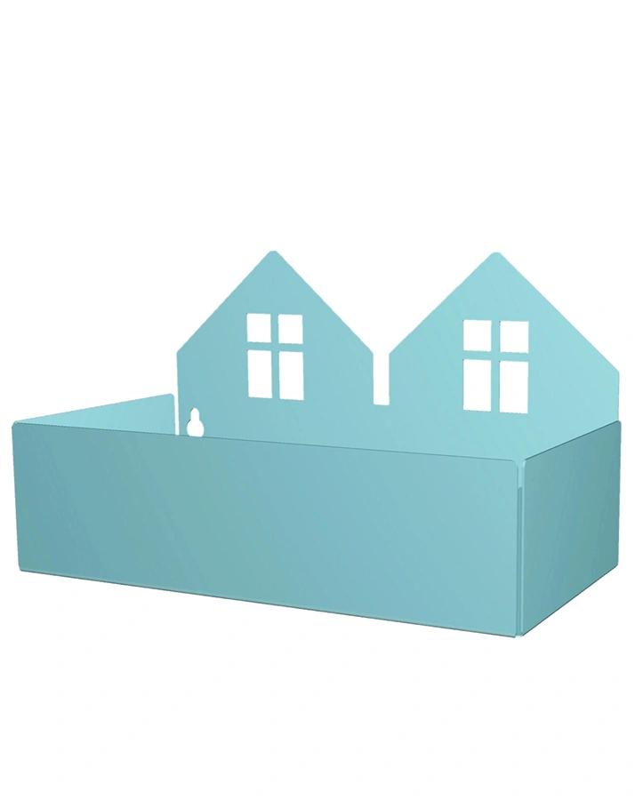 Wandregal TWIN HOUSE (13x22x11) in hellblau
