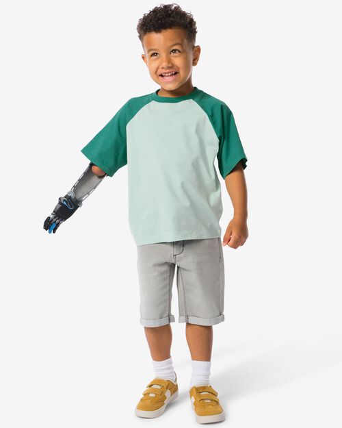 short enfant jogdenim gris