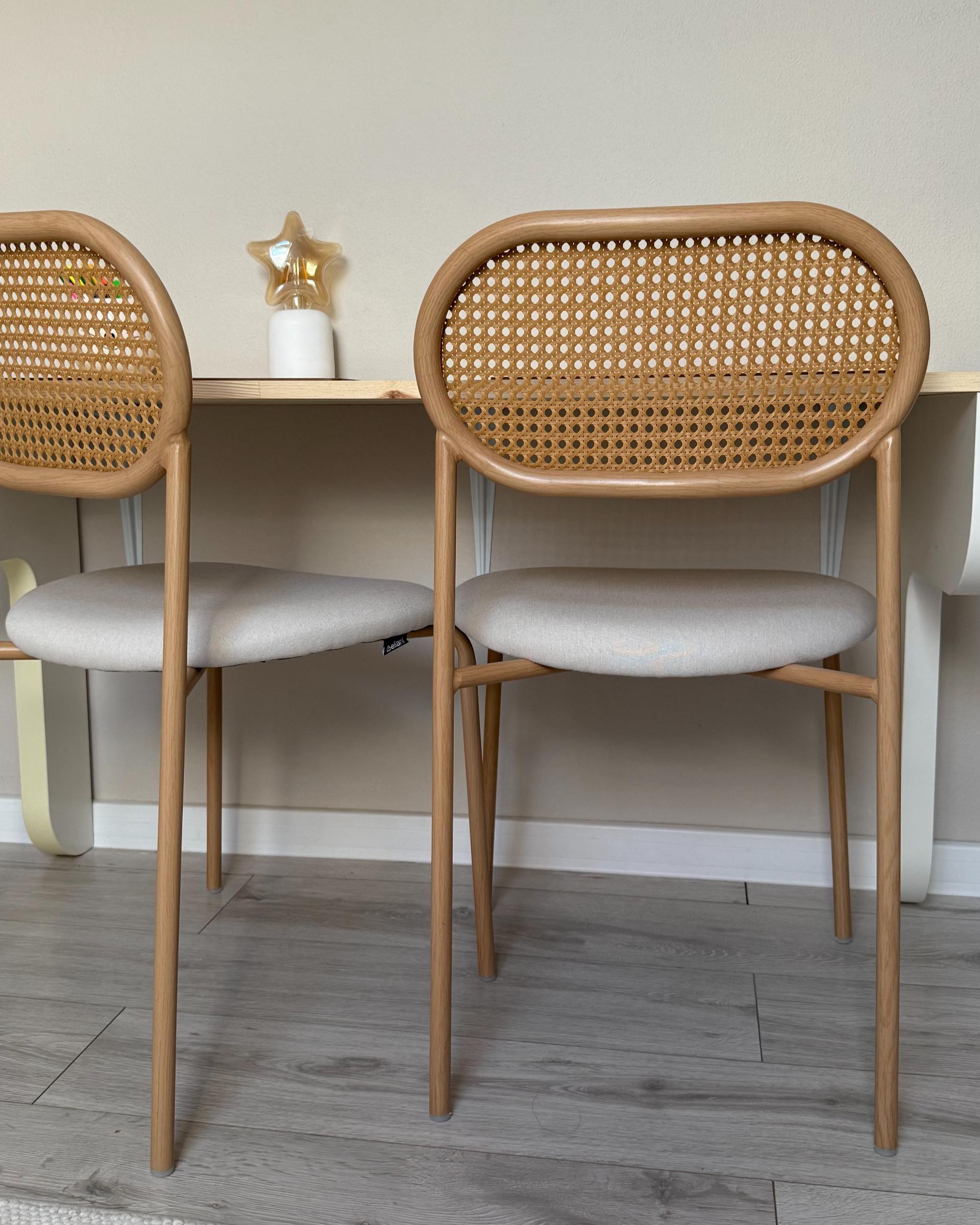 Set van 2 eetkamerstoelen ADAVER Metaal Lichtbruin