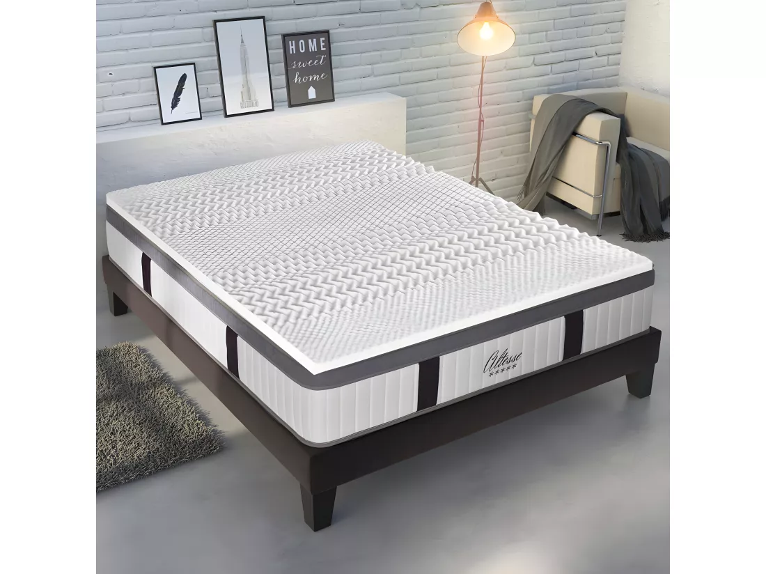 Surmatelas 6 cm Mémoire de forme 7 zones de confort 160x200 cm
