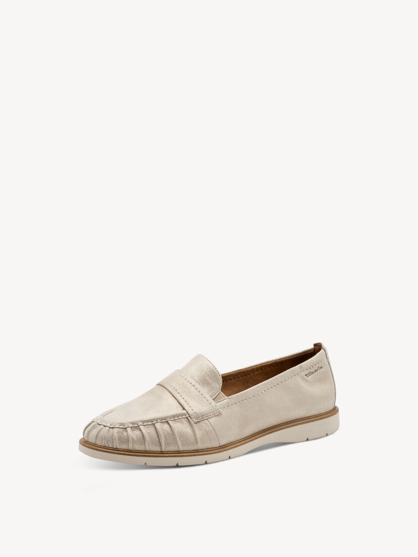 Leren Instappers - beige