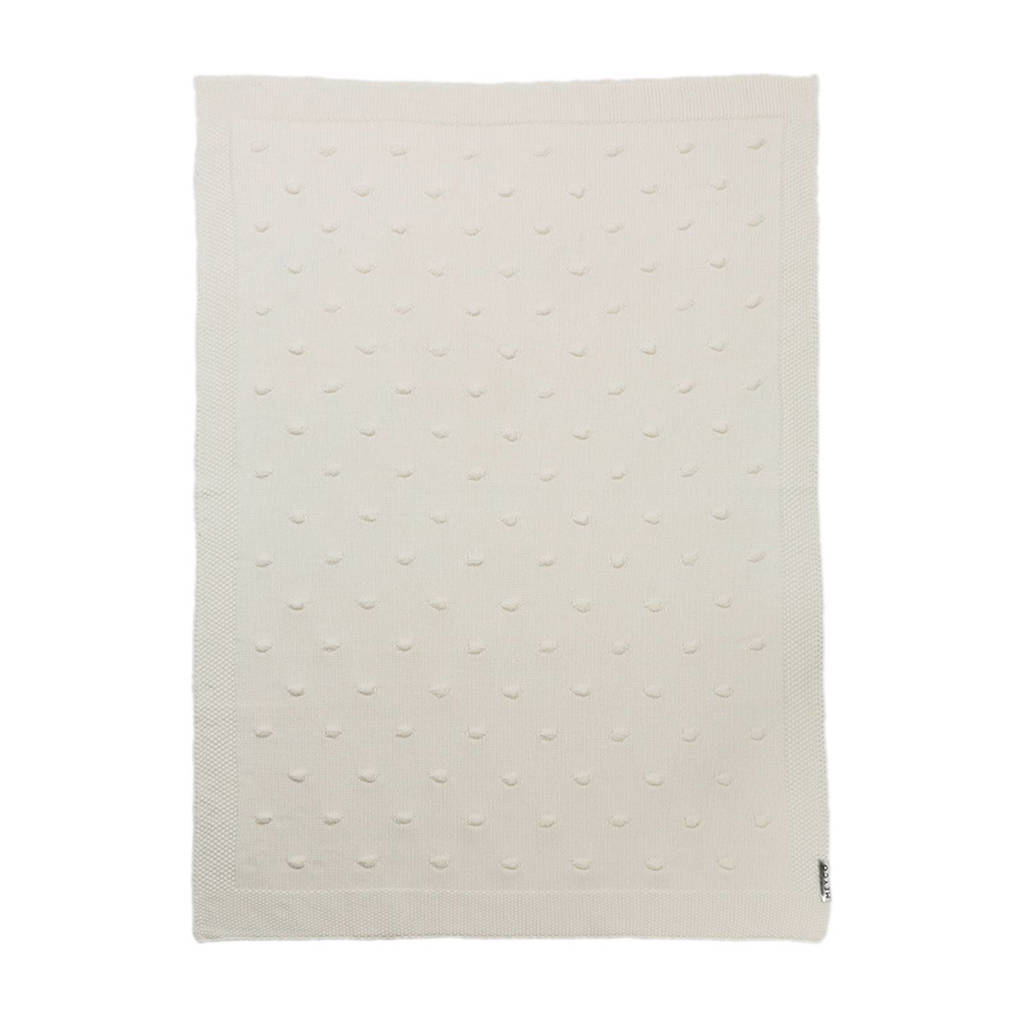 Silverline Knots wiegdeken 75x100 cm gebroken wit