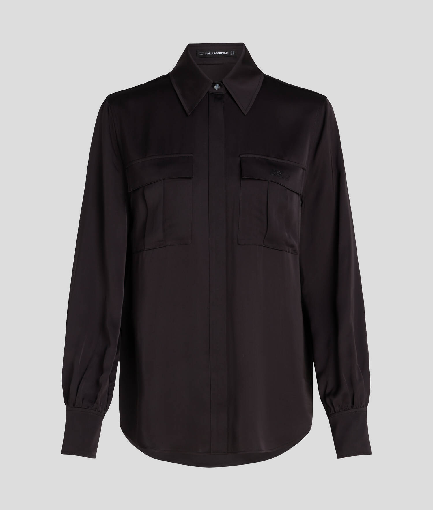 CHEMISE CARGO EN SATIN