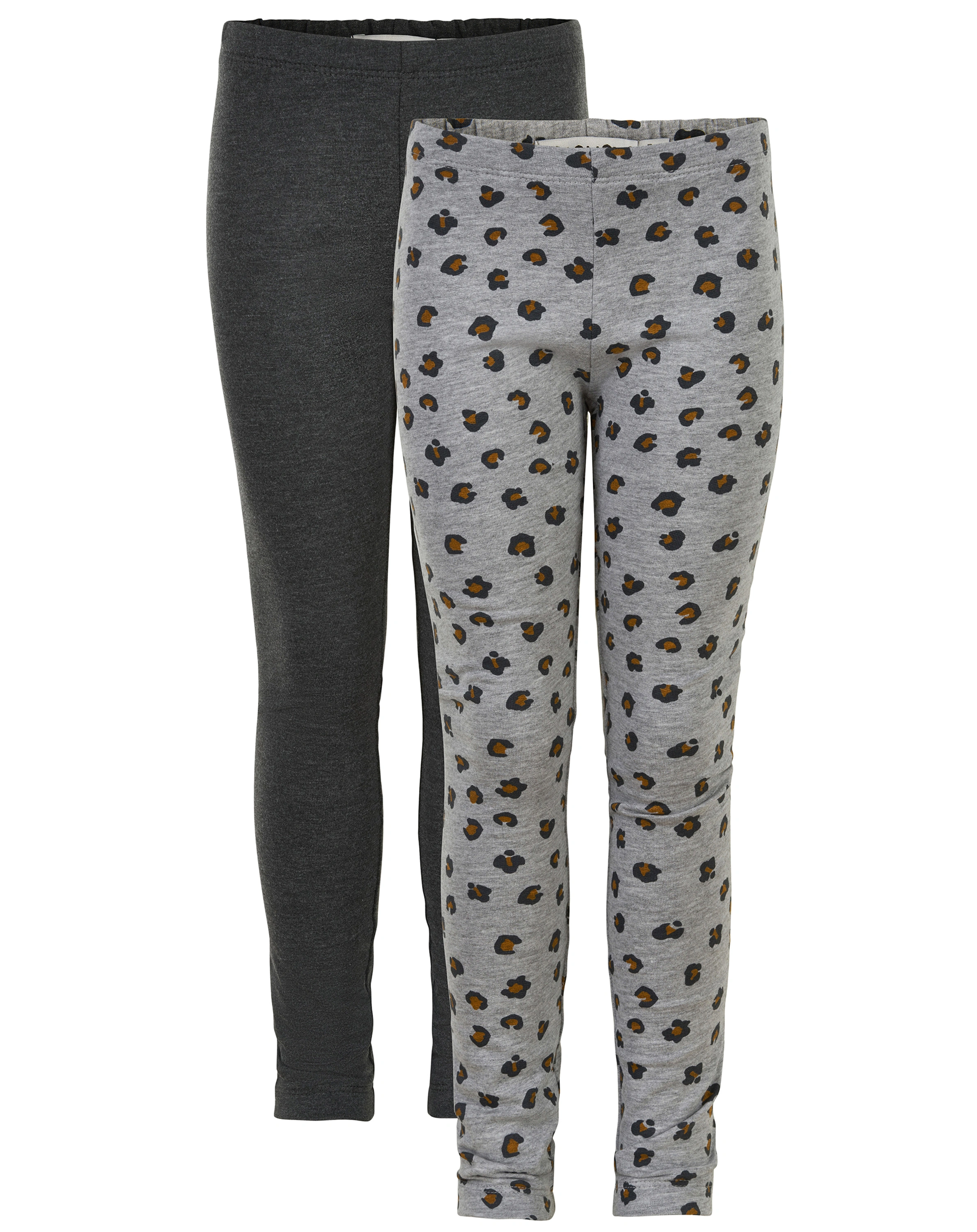 Sweat-Leggings LEO 2er-Pack in hellgrau melange