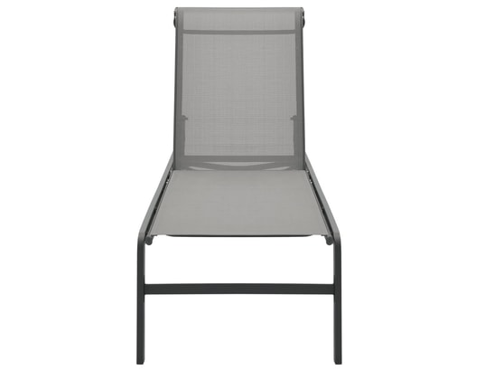 VIDAXL - Bain de soleil Chaises longues lot de 2 avec table textilène et acier
