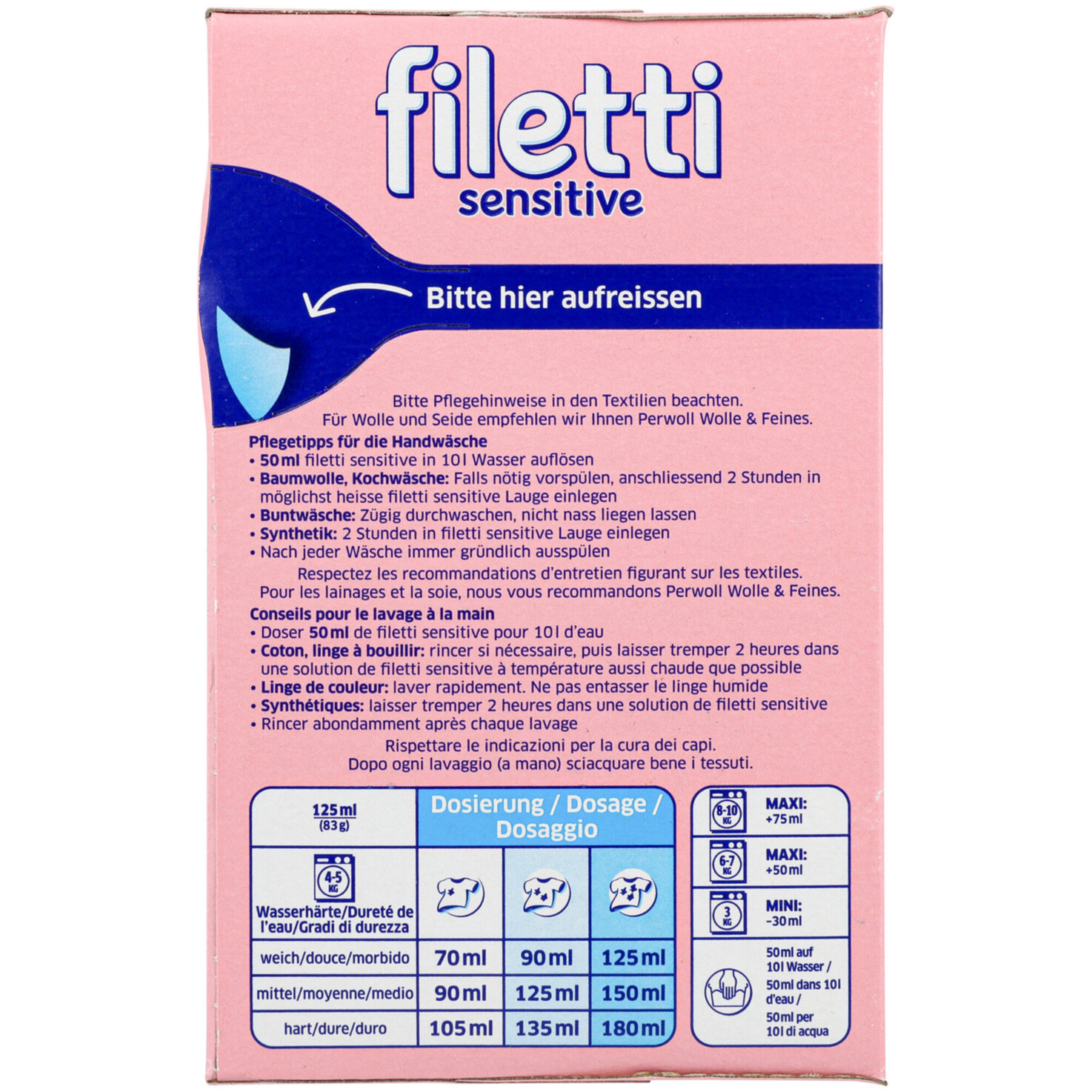 Filetti sensitive Pulver