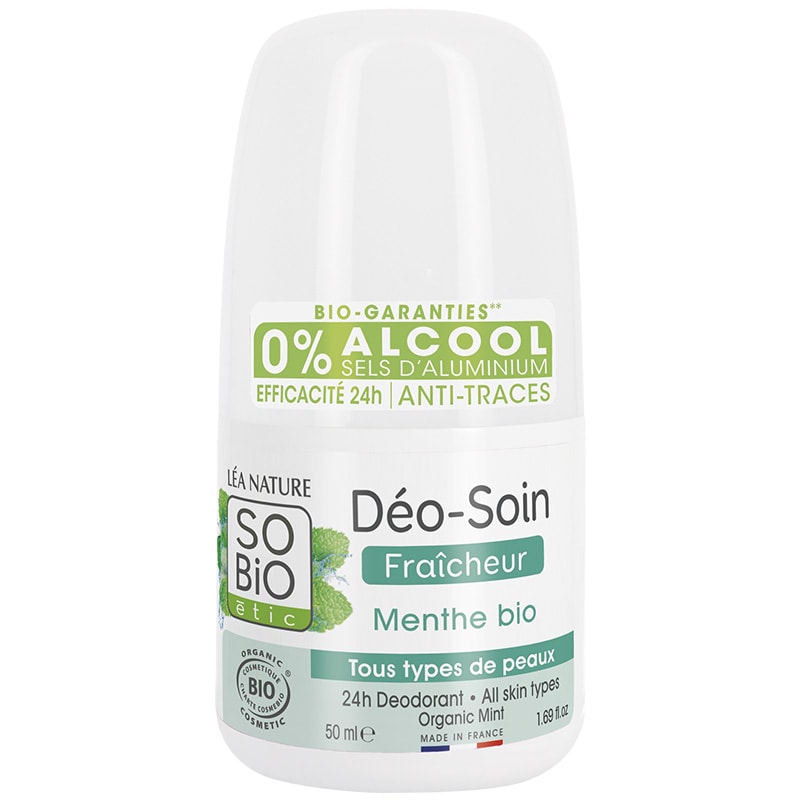 Déodorant roll-on fraîcheur bio - Menthe - 50 ml