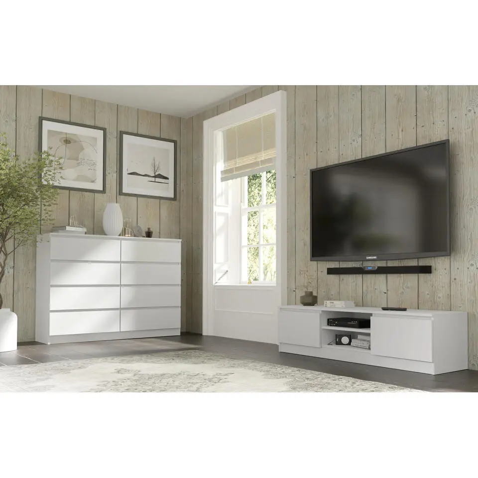 Maja dressoir S8 140 cm wit mat