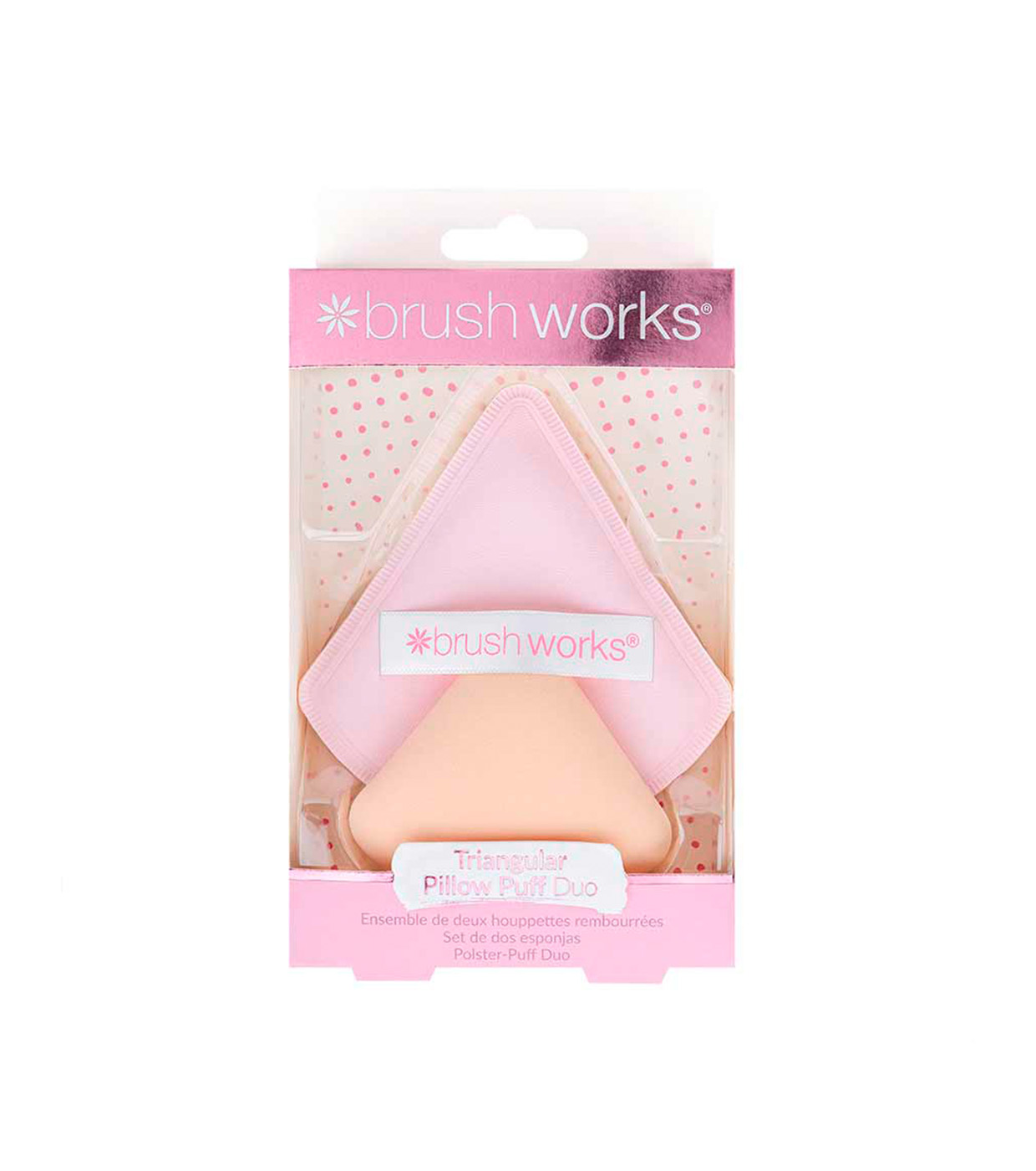 Brushworks  - Duo de puffs de maquiagem triangular acolchoados