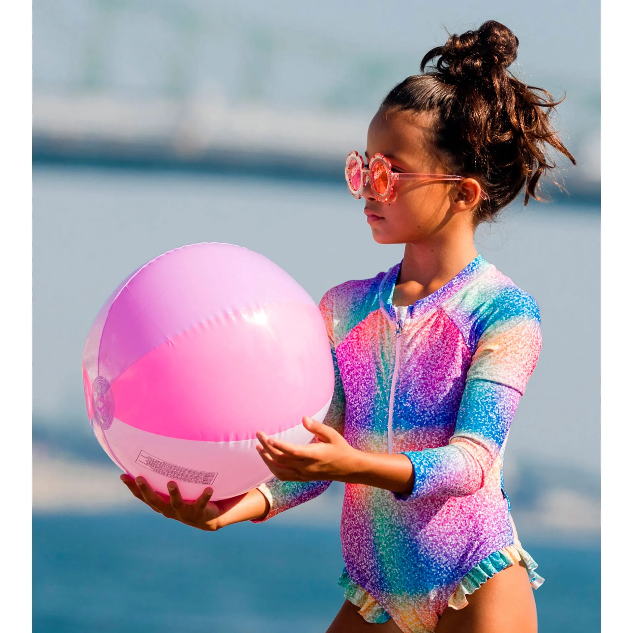 Deux par Deux Maillot UV Une Pièce Arc-En-Ciel 2-6ans