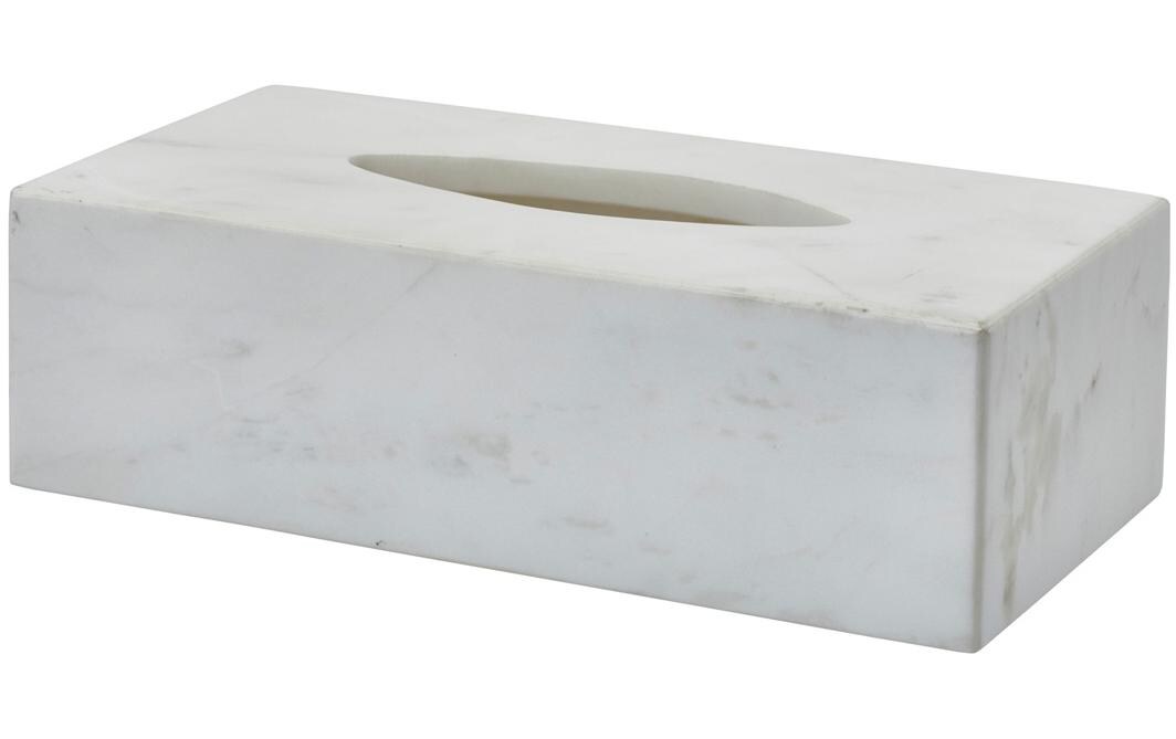 Kosmetiktuchbox Hammam Weiss, SteingutEleganter Taschentuchspender