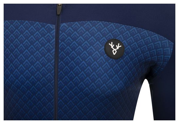 Maillot Manches Courtes LeBram Portillon Bleu Coupe Ajustée