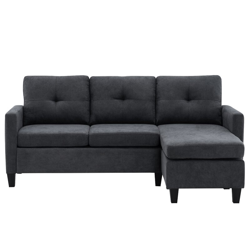 Almendarez 77&prime;&prime; Wide Reversible Modular Sofa & Chaise With Ottoman