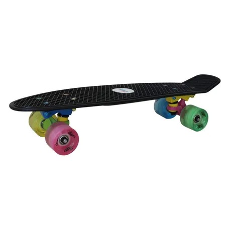 Authentic Sports Skateboard fun, No Rules NEON mit Leuchtrollen