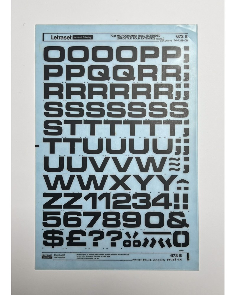letraset-673B- MICROGRAMMA BOLD EXTENDED - 72pt