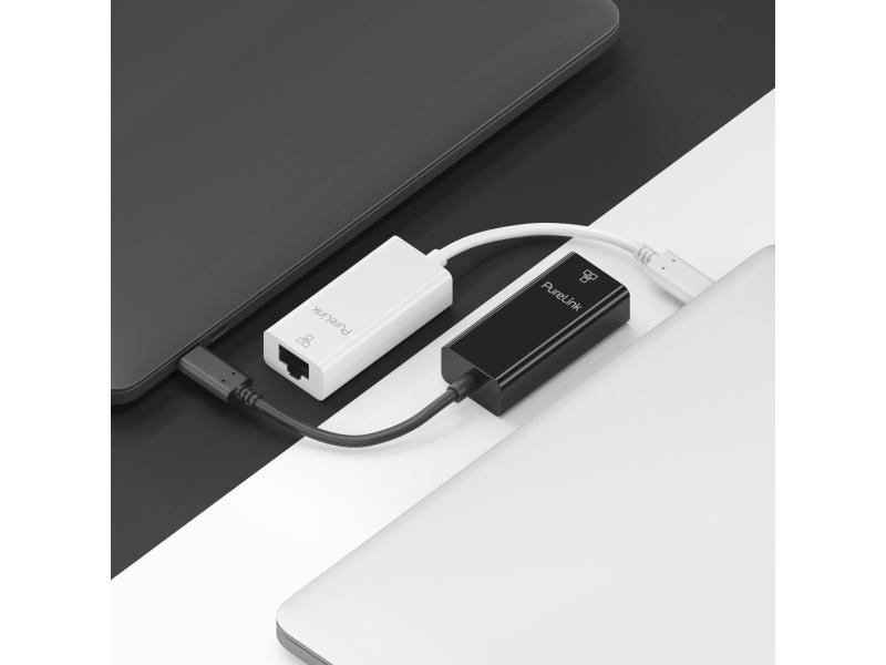 PureLink Netzwerk-Adapter IS261 USB-C - RJ-45, schwarz USB-C Netzwerkadapter 1Gbps LAN