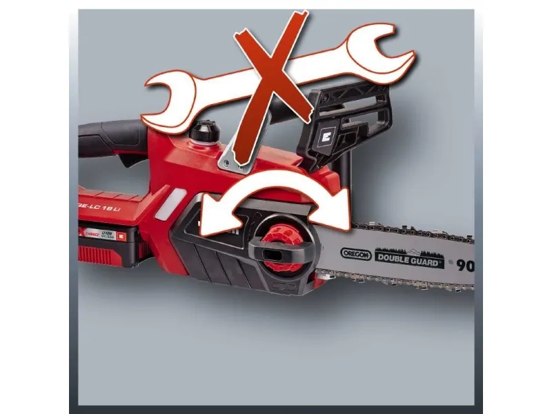 Einhell GE-LC 18/25-1 Li Kit, 25 cm, 23 cm, 4,5 m/s, Sort, Rød, Batteri, 3000 At