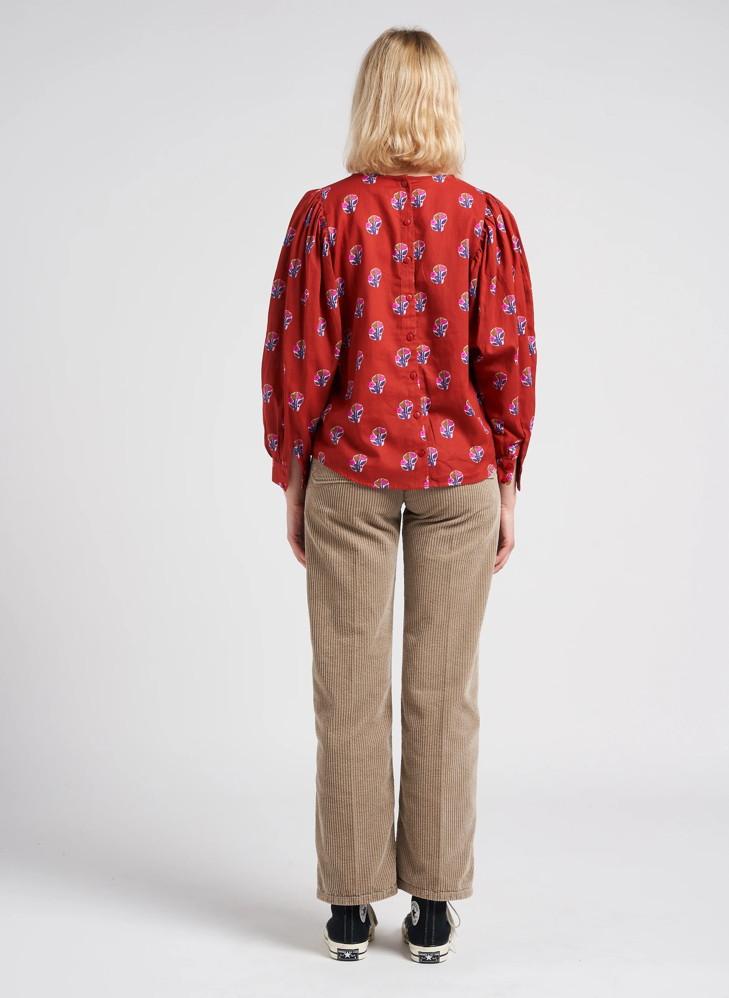 MELVIL - Pantalon flare en velours côtelé | Beige