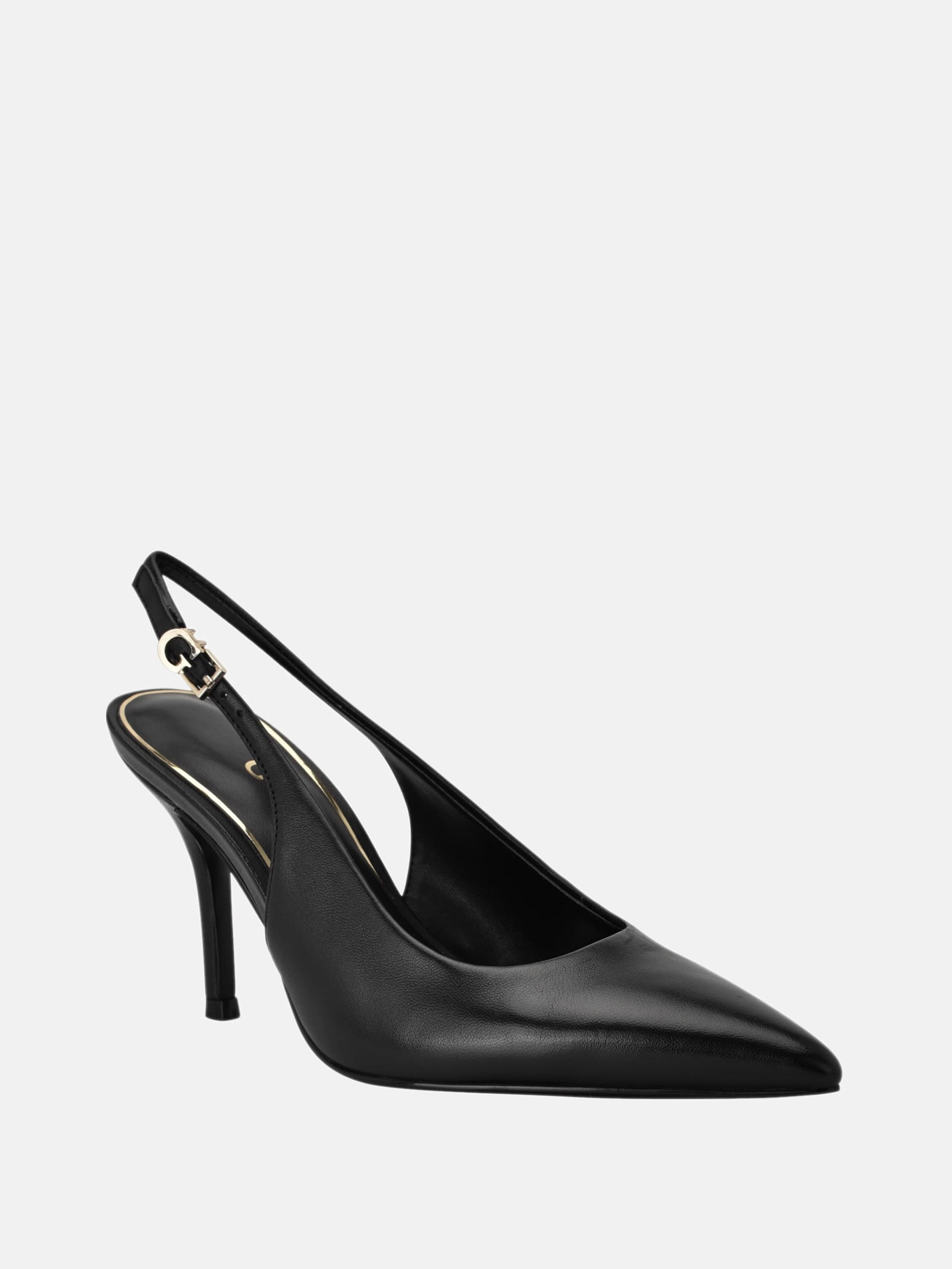 Sapatos de salto Princelsa em couro com tira no calcanhar