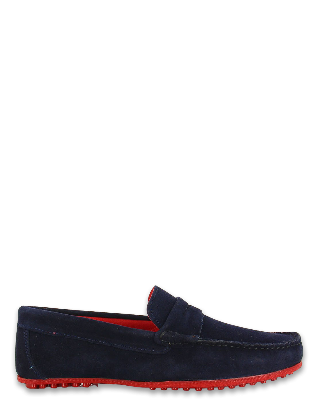 hylton mocassin homme 80743-02 daim bleu marine/rouge