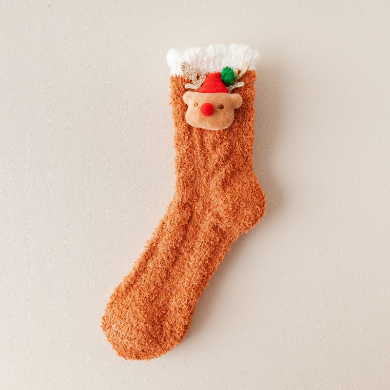 Lychee - Kerst Cartoon Fluffy Sokken