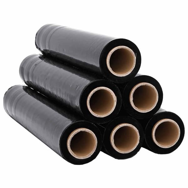 vidaXL Strekkfilm 6 stk svart 30 μm 50 cm x 150 m