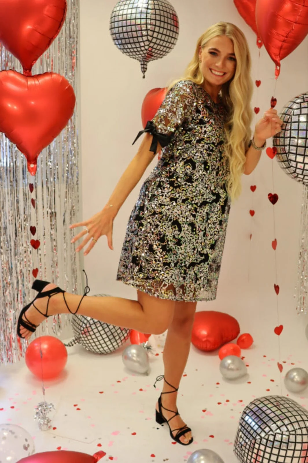 Liberte Lamilla-Ss-Sequins-Bow-Dress 22123