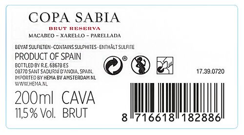 Copa Sabia cava brut 0.2L