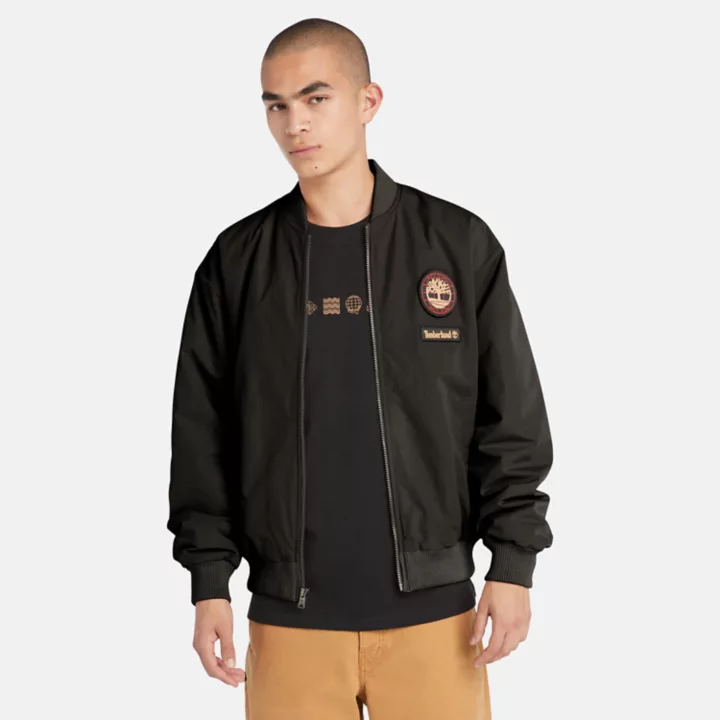 Veste bomber unisexe à écusson Lunar New Year en noir