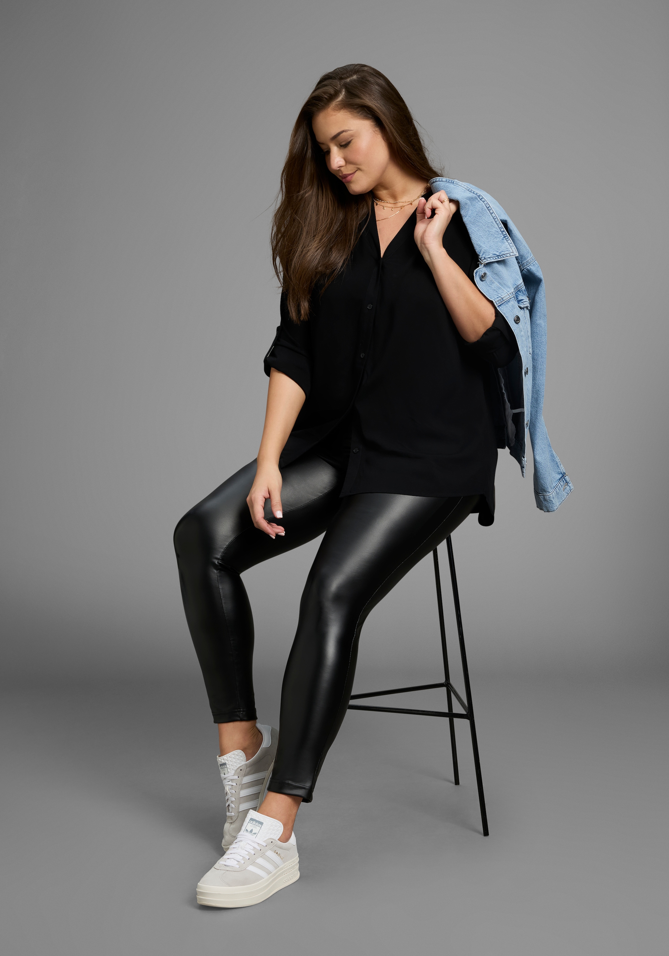 Laura Scott CURVE Longbluse , im Tunika Stil aus weicher Viskose - GROSSE GRÖSSE