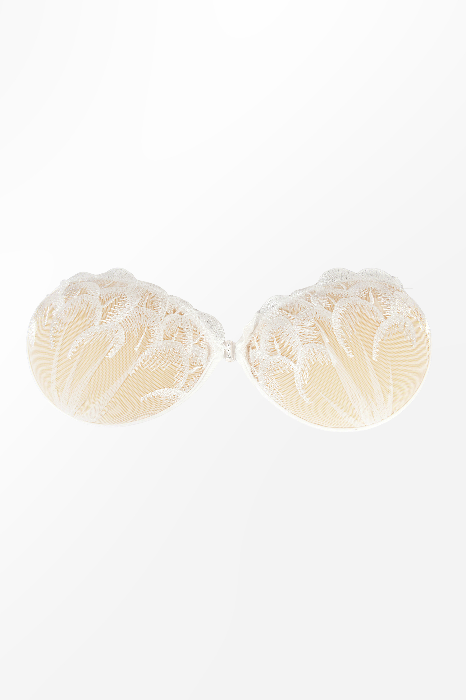 Soutien-gorge adhésif en dentelle blanche