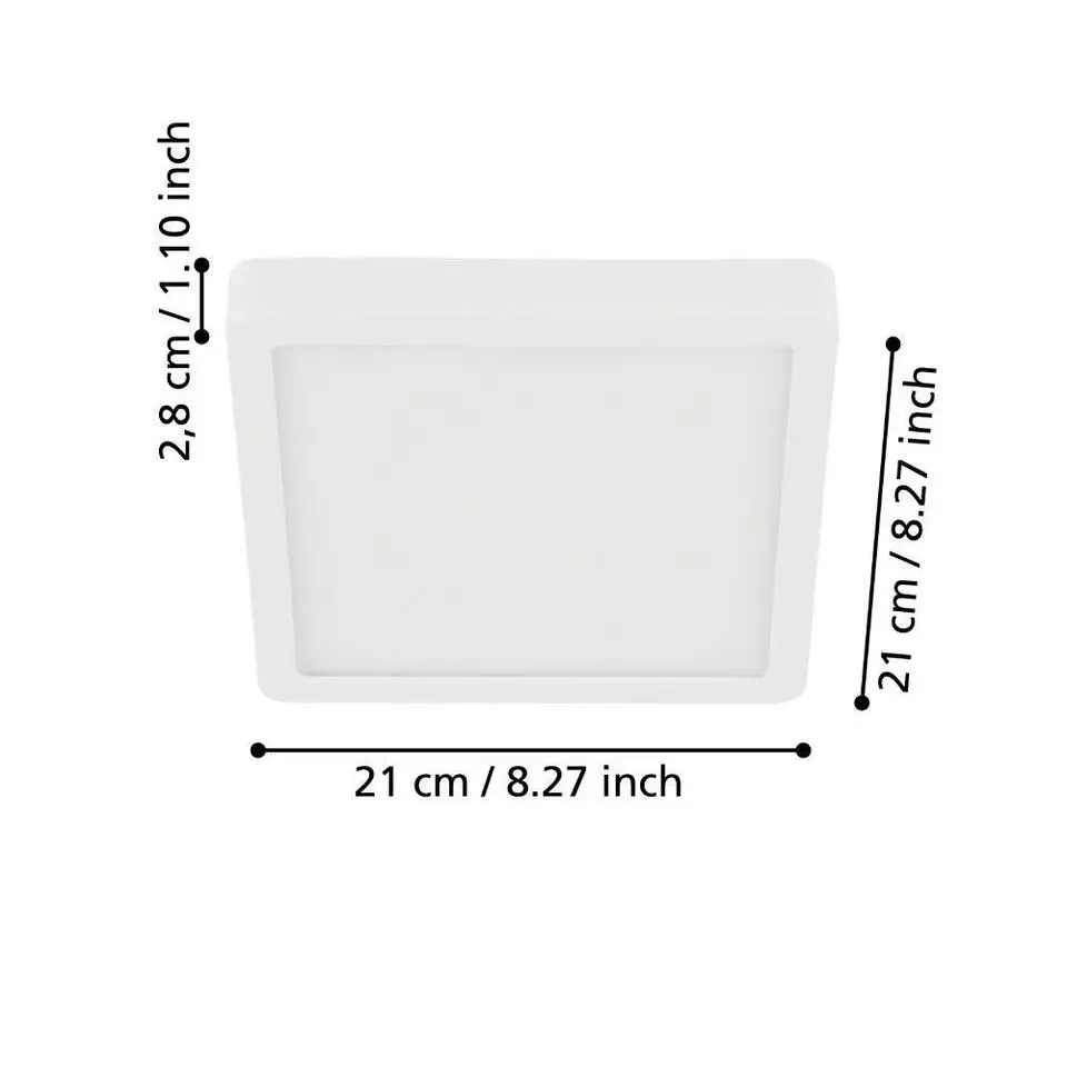 EGLO Fueva 5 Plafonnière - LED - 21 cm - Wit