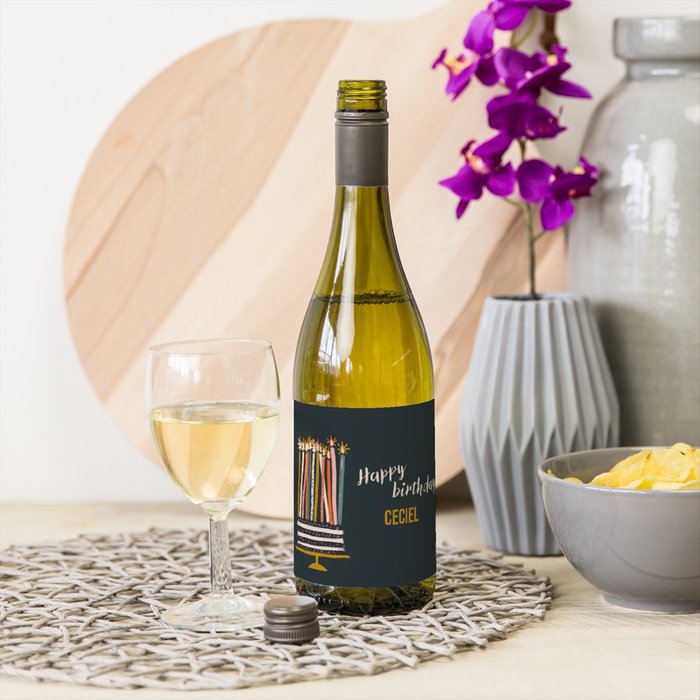 Duc de la Foret | Chardonnay | Happy Birthday met eigen naam | 750 ml