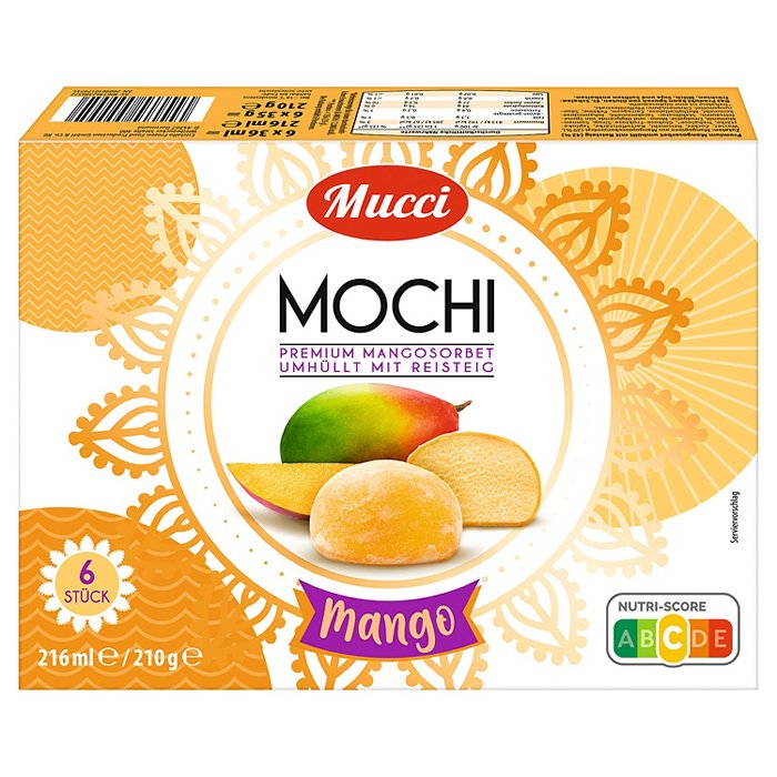 MUCCI Mochi Eis 210 g, Mango