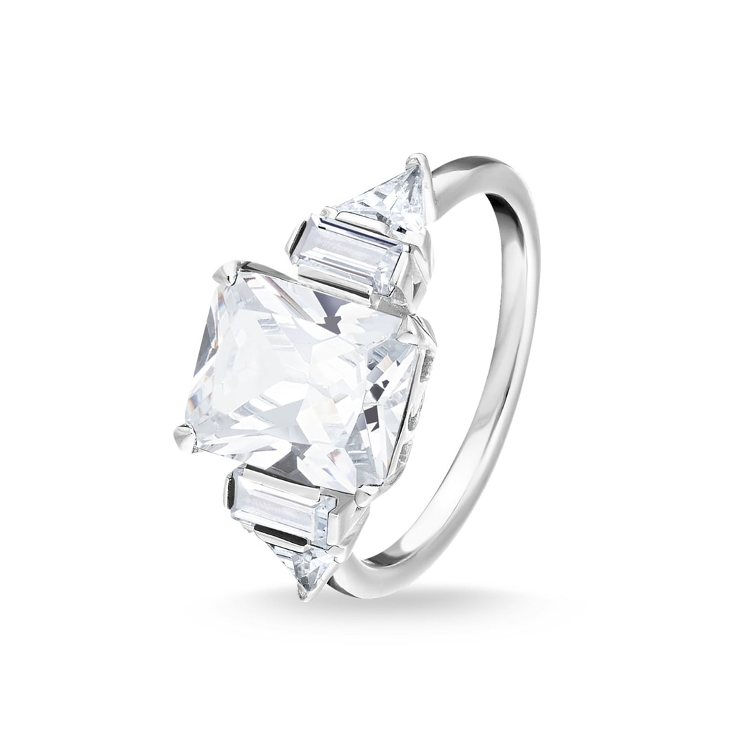 Thomas Sabo Sterling Silver Glam & Soul Damenring Weisse Steine