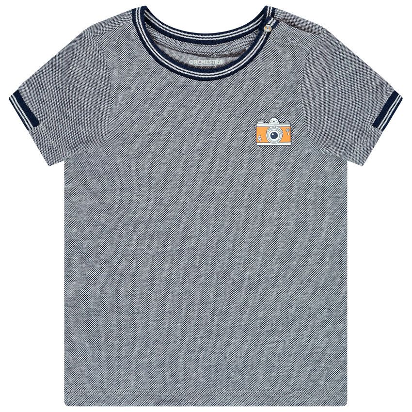 T-shirt manches courtes en jersey twisteed pour bébé garçon - Bleu marine