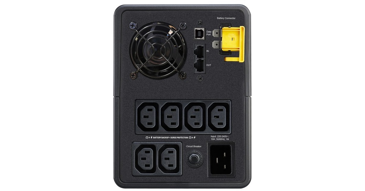 APCBack-UPS BX2200MI Noodstroomvoeding ups  (Zwart, 2200VA, 6x C13, USB)