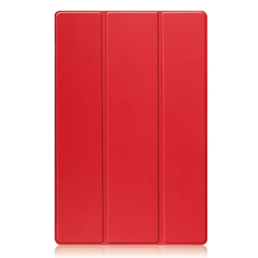Samsung Galaxy Tab S10 Ultra Flipcase Hülle Ledertasche mit Aufstellfunktion Litchi Look   S-Pen Halterung - Rot