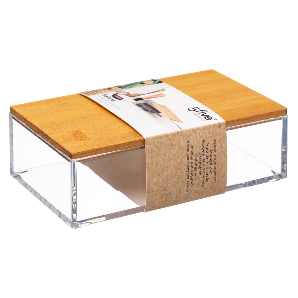 BOITE RECTANGLE SELENA BAMBOU D.16X9.6X5.1CM