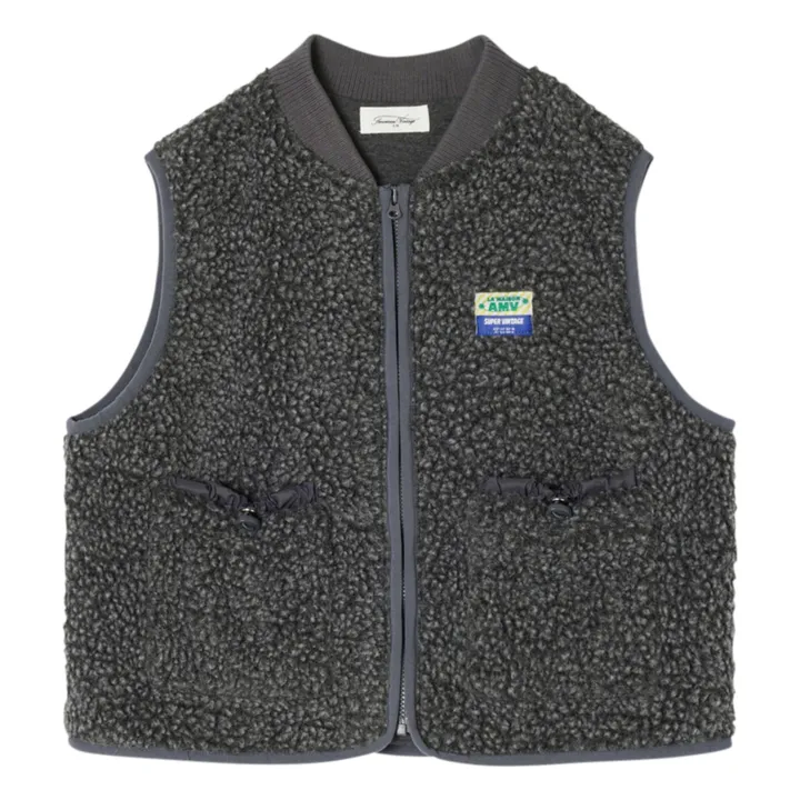 American Vintage Veste Sans Manches Hoktown | Gris anthracite chiné