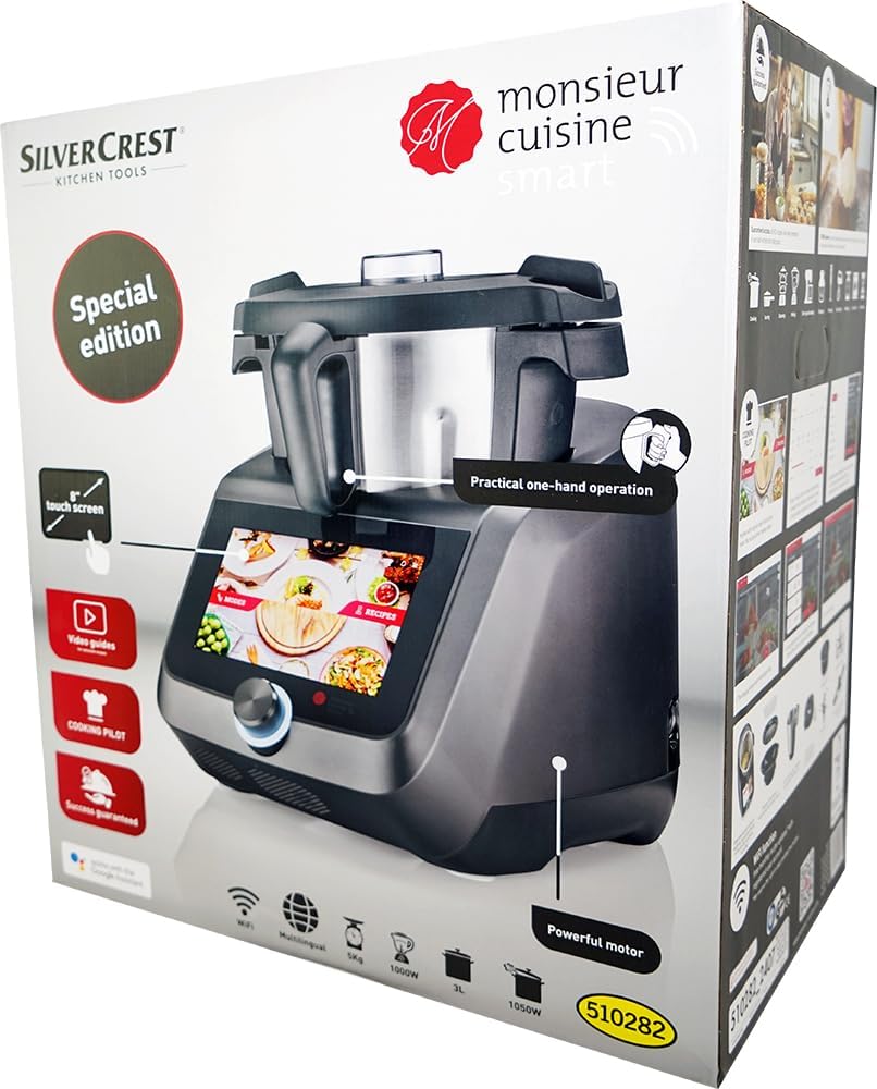 HEADNMORE® Bundle - SILVERCREST® Monsieur Cuisine Smart SKMS 1200 C1 Anthrazit +Schlüsselanhänger