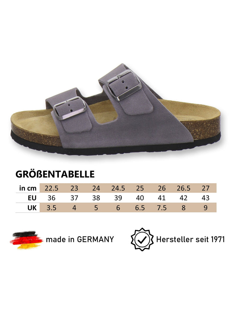 Pantoletten Damen Zweischnaller graphit