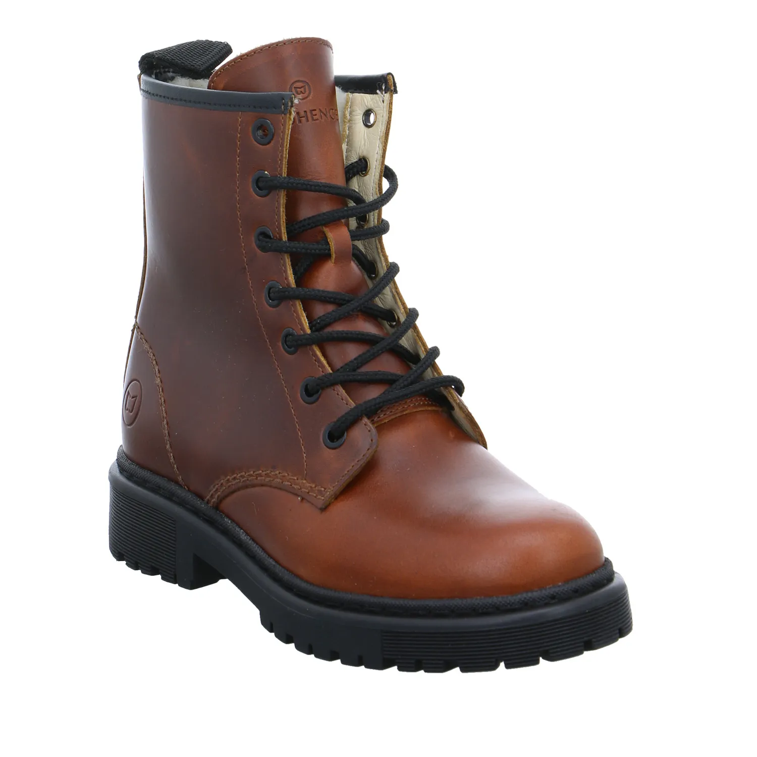 SCHUHENGEL Boot Cognac Leder  mit Wollfutter