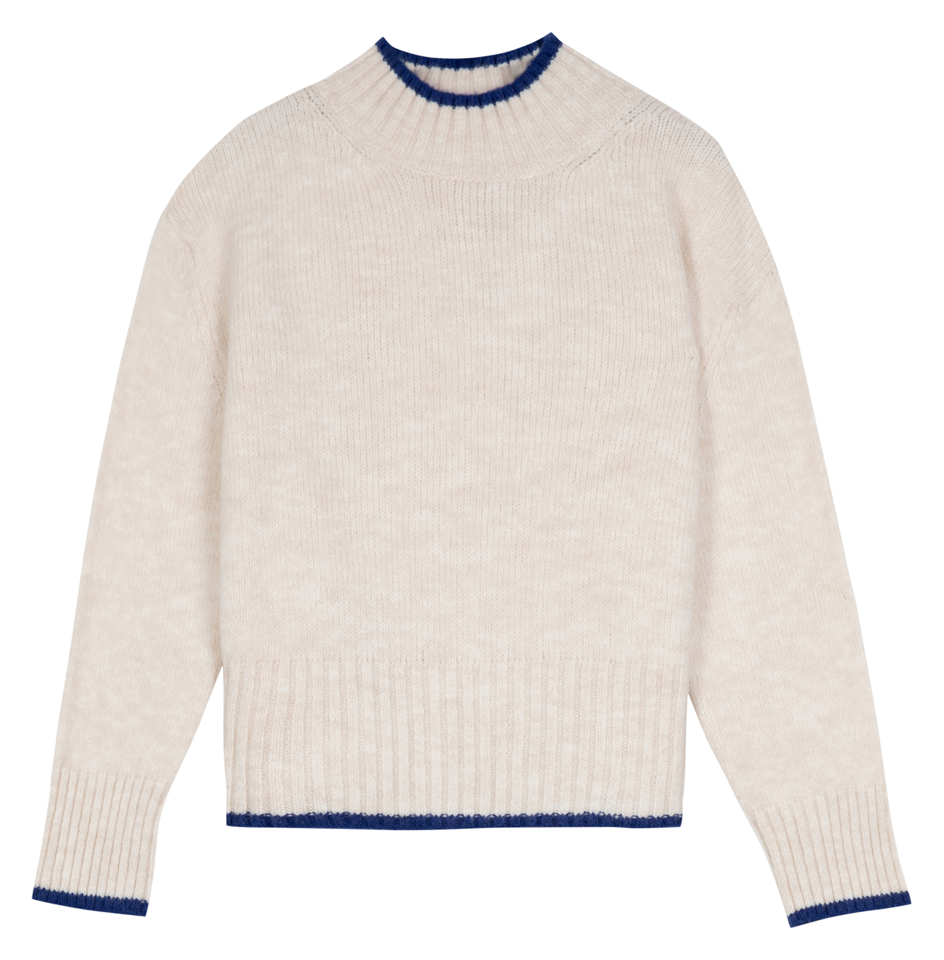 LEROLANA - Pull col montant | Blanc