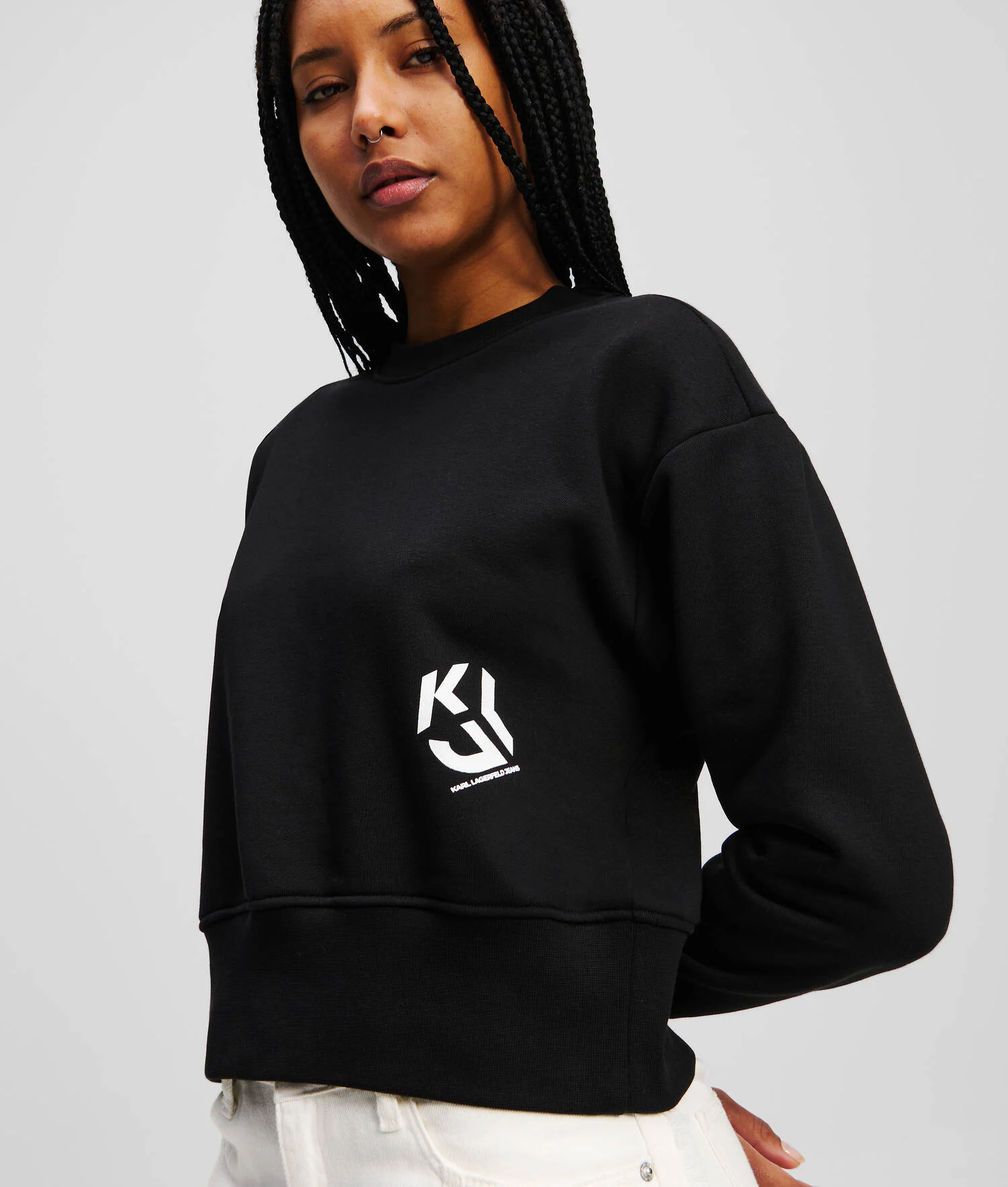 SWEAT-SHIRT KLJ MONOGRAM - Noir