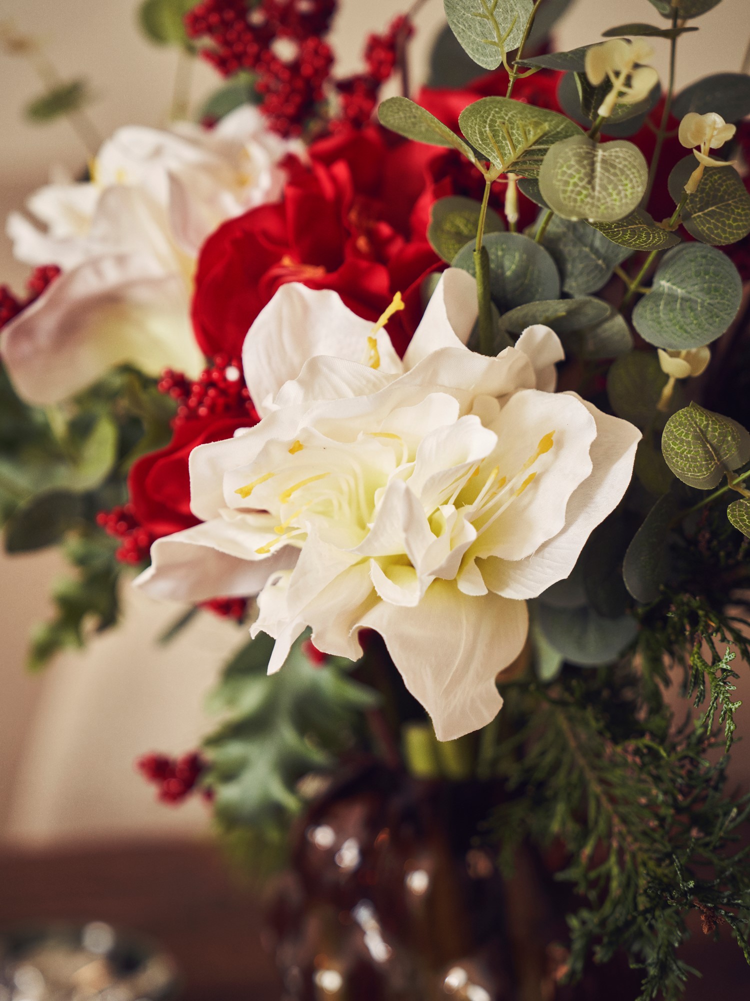 Kunstig blomst amaryllis | 62 cm. | Red